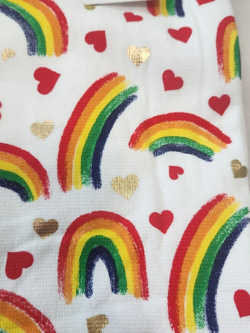 NWT Isaac Mizrahi New York Rainbow & Heart Kitchen Towels Set Of 2
